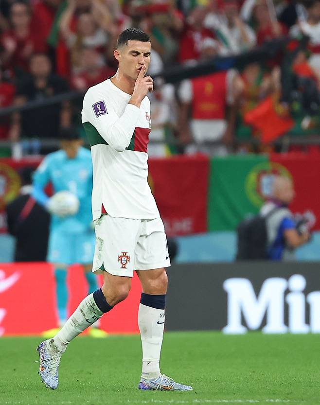 Cristiano Ronaldo during the Group H finale of the FIFA World Cup Qatar 2022 between South Korea and Portugal on Saturday, Korean time at the Education City Stadium in Al Rayyan, Qatar. (Yonhap)
