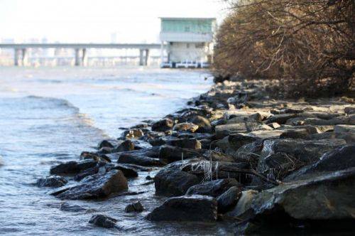 서울 최저기온이 영하 7도를 기록한 지난달 30일 서울 여의도 한강변에 고드름이 얼어있다. 뉴시스
