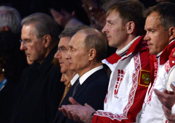 소치올림픽 폐막식에 참석한 푸틴 러시아 대통령