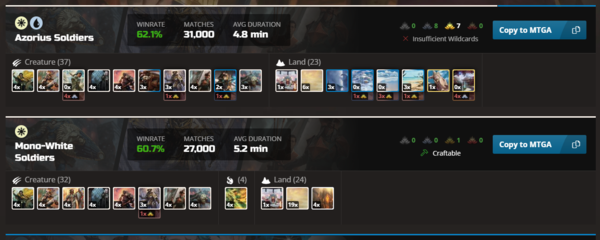 Untapped.gg에서 고승률 덱의 레시피와 덱 코드를 확인할 수 있다