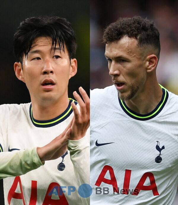 토트넘 홋스퍼의 손흥민(왼쪽)과 이반 페리시치. ⓒAFPBBNews = News1