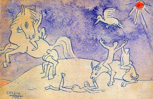 이중섭, 말과 소를 부리는 사람들