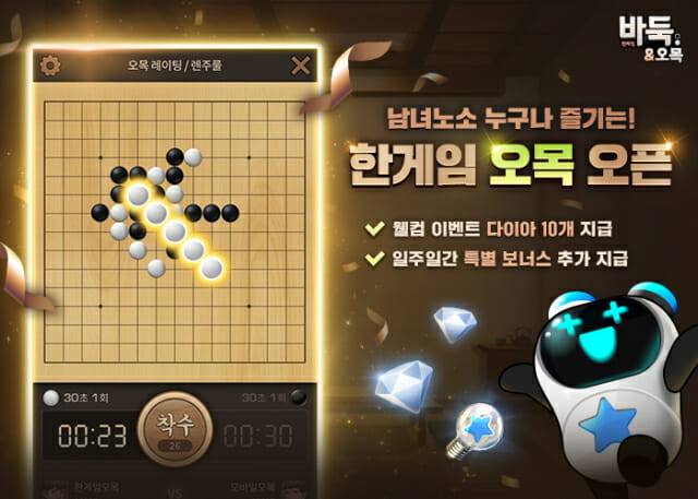 NHN 한게임 바둑에 ‘오목’ 추가.