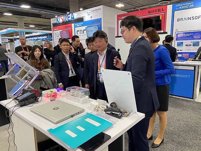 CES 2023에서 제품과 기술을 선보이는 웰스메디텍. 출처 = 웰스메디텍