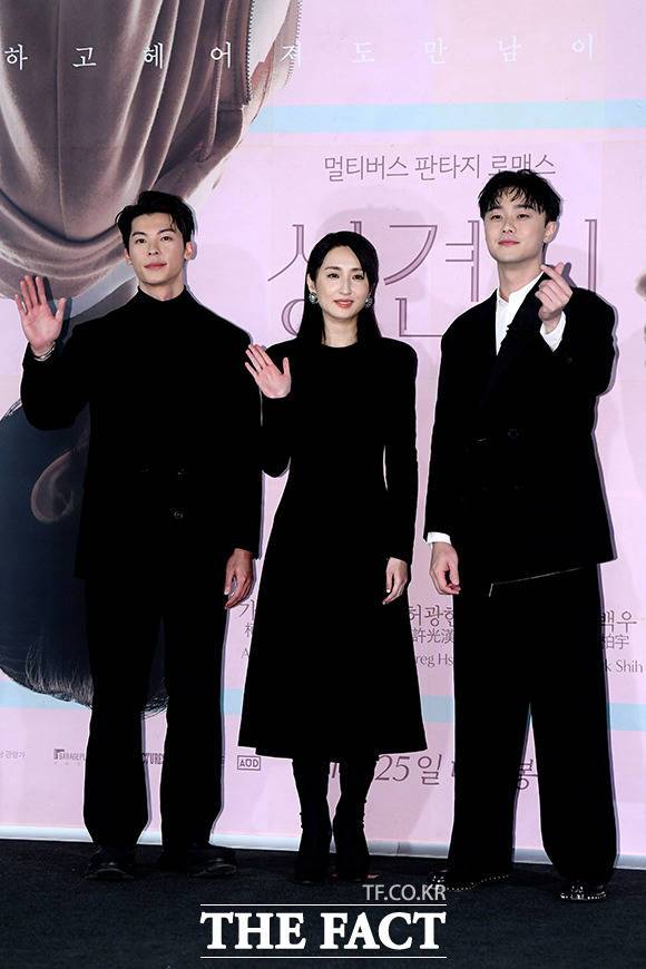 허광한, 가가연, 시백우(왼쪽부터)가 포즈를 취하고 있다. /이선화 기자