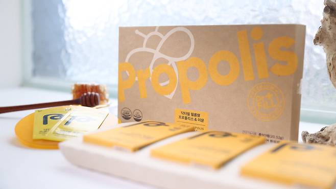 씨엘팜이 개발해 판매 중인 구강용해 필름형 건기식 '프로폴리스'.