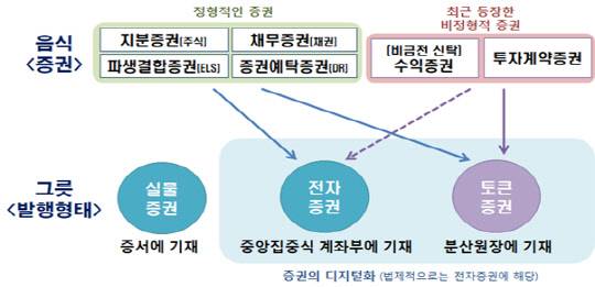 토큰 증권의 개념. 금융위원회 제공