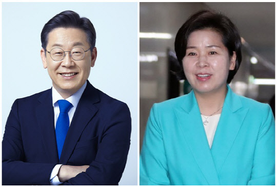 이재명(왼쪽) 더불어민주당 대표와 양향자 무소속 의원. <민주당 제공, 연합뉴스>