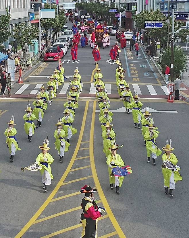 영동난계국악축제 거리 퍼레이드 모습. 영동군 제공