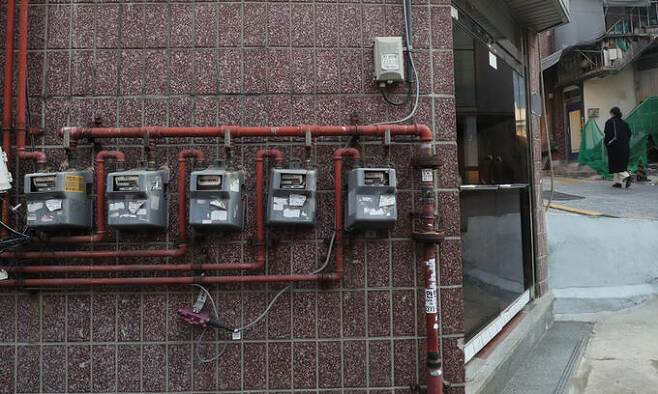 지난 5일 서울의 한 주택가에 가스계량기가 설치돼있다. 뉴스1