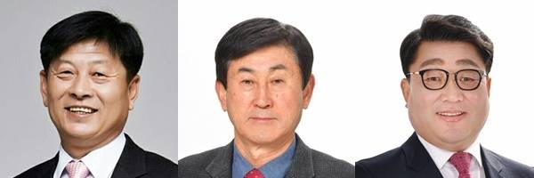 왼쪽부터 대신농협 임광식(61) 현 조합장, 이용주(63) 지역사회보장협의체 위원장, 서도원(59) 전 여주시이통장연합회장.