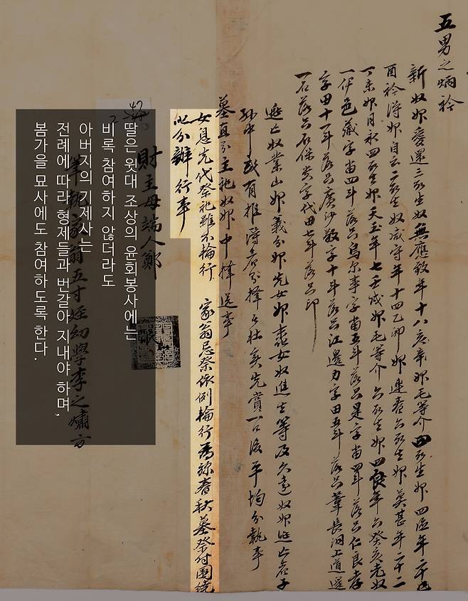 분재기 내용