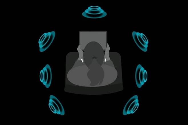 공간 음향은 3D 오디오나 몰입형 오디오 등 여러 이름으로 불린다. 일종의 마케팅 용어인 셈. 출처=애플