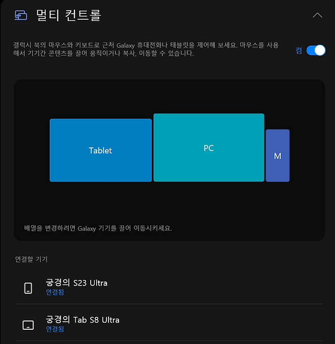 멀티 컨트롤 화면.ⓒ데일리안 남궁경 기자