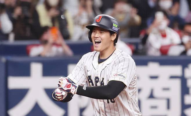 ▲ 일본 야구 대표팀 오타니 쇼헤이의 후추 그라인더 세리머니. ⓒ연합뉴스