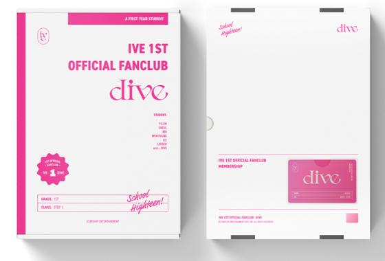 Fan club welcome kit provided to the fans who joined the girl group IVE's fan club membership [STARSHIP ENTERTAINMENT]