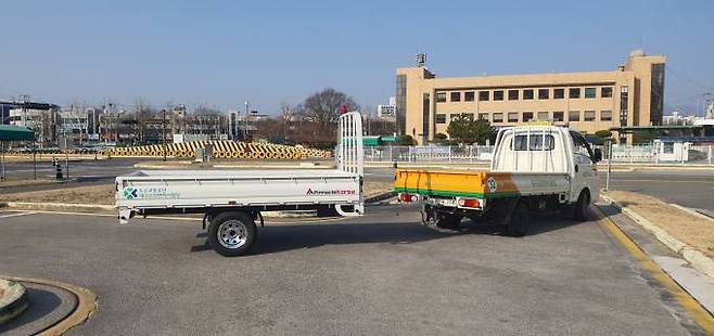 1종 소형견인차 면허 기능시험 장면. (대구운전면허시험장 제공) 2023.03.16