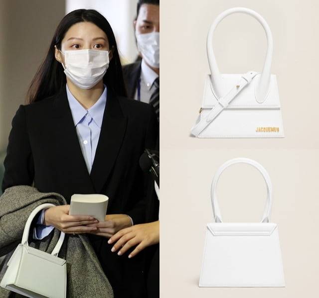 조국 전 법무부 장관의 딸 조민 씨가 16일 부산대 의전원(의학전문대학원) 입학허가 취소 재판에 증인으로 출석하면서 든 가방이 화제가 됐다. /사진=연합뉴스, 자크뮈스 홈페이지 캡처