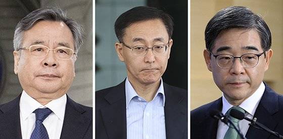 박영수, 김수남, 권순일(왼쪽부터 순서대로)