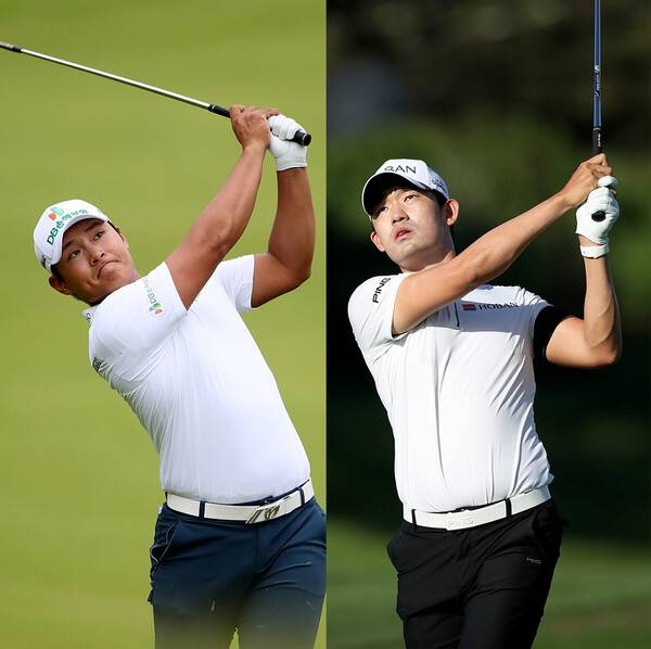 아시안프로골프투어 월드 시티 챔피언십에 출전한 서요섭, 김비오 프로. 사진제공=KPGA