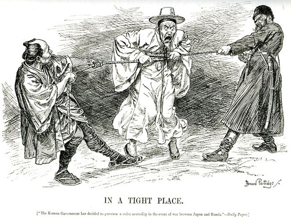대한제국의 중립 선언에 대한 당시 서구 언론의 풍자화 (출처 : Punch or The London Charivari, vol 126, 3 Feb 1904)
