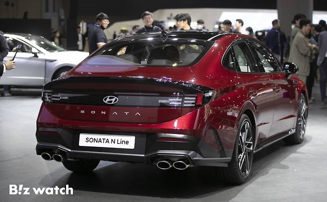 쏘나타 디 엣지 후면부./사진=이명근 기자 qwe123@