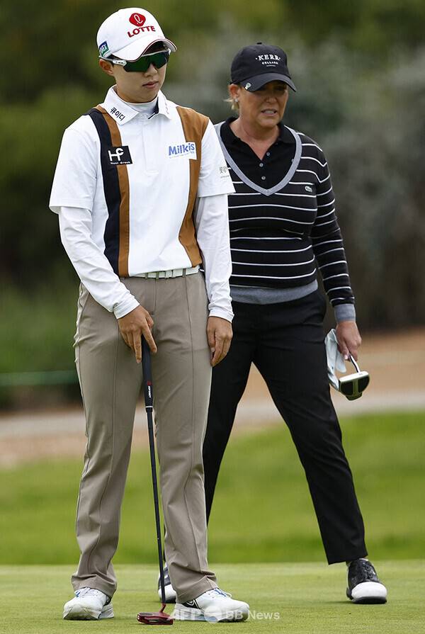 2023년 미국여자프로골프(LPGA) 투어 디오 임플란트 LA오픈에 출전한 김효주 프로, 크리스티 커가 2라운드에서 경기하는 모습이다. 사진제공=ⓒAFPBBNews = News1