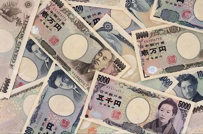 일본 엔화 화폐. /트위터 캡처
