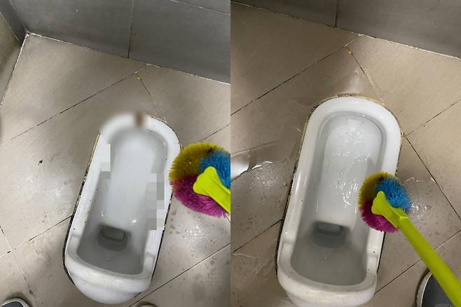 조준 능력이 다소 떨어지는 이의 뒷모습까지 깨끗하게 정리해주었다./사진=저녁은 먹기 힘들 예정인 남형도 기자