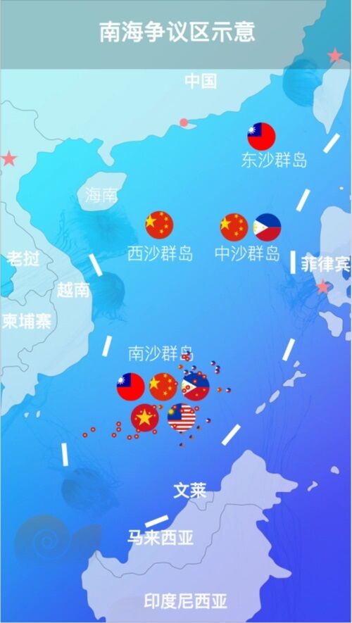 중국 SNS에 정리된 남중국해 분쟁 개념도