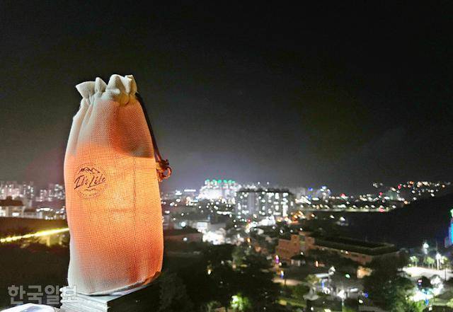 정읍사문화공원 산책로를 따라 가면 정읍 시내 야경이 내려다보인다.