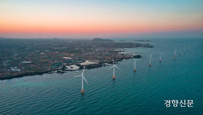 제주도 탐라해상풍력발전단지. 권도현 기자