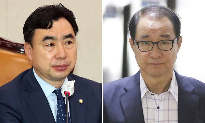 윤관석 무소속 의원(왼쪽), 이성만 무소속 의원. 뉴스1