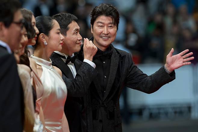 영화 ‘거미집’으로 칸 영화제에 참석한 배우 송강호. 제공|㈜바른손이앤에이