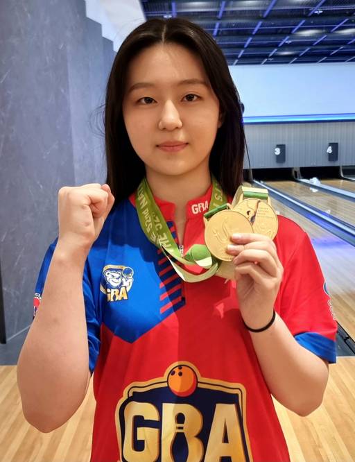 볼링 여중부 2관왕 신효인(양주 백석중). 서강준기자