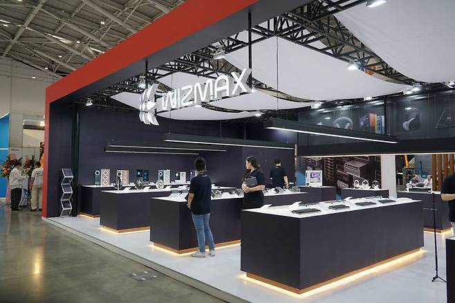 마이크로닉스가 컴퓨텍스 내 마련한 위즈맥스 부스