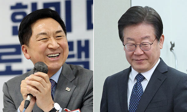 김기현 국민의힘 대표(왼쪽)와 이재명 더불어민주당 대표. 연합뉴스