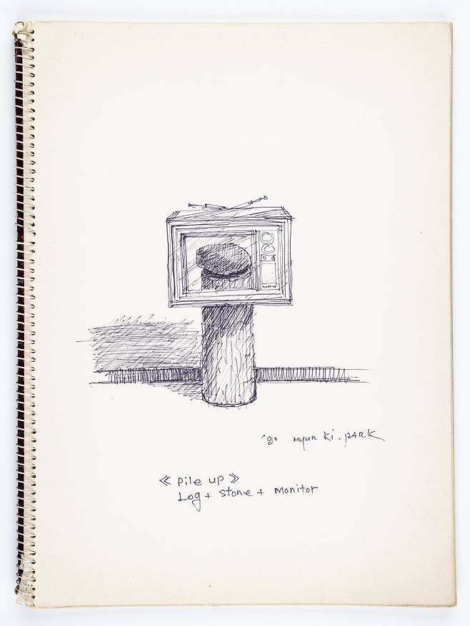 박현기,박현기 1980년 스케치북,1978-1980,종이에 연필,펜,26x35.5cm,국립현대미술관 소장