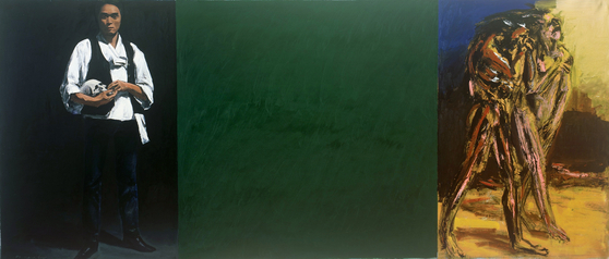 The Green (자화상), 1980~1983, 캔버스에 유화물감, 411x160㎝.