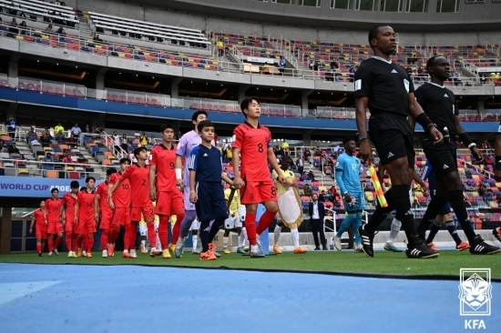 한국 U-20 축구대표팀이 전반을 잘 버텼다. 사진=대한축구협회 제공