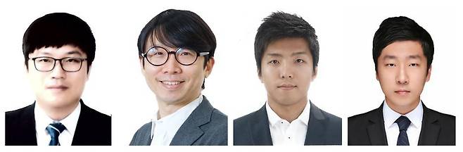 이번 연구에 참여한 연구진. 왼쪽부터 이지훈 박사 한국재료연구원 선임연구원, 최인석 서울대 교수, 신중호 강릉원주대 교수, 전종한 서울대 박사과정 연구원. /한국재료연구원