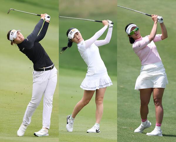 2023년 한국여자프로골프(KLPGA) 투어 셀트리온 퀸즈 마스터즈에 출전하는 방신실, 이예원, 이주미 프로. 사진제공=KLPGA