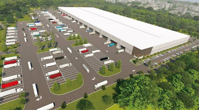 미국 일리노이주 시카고 인근 엘우드에 들어설 예정인 CJ대한통운 신규 물류센터 조감도. (CJ대한통운 제공)