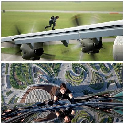 '미션임파서블' 4, 5편에서 톰 크루즈는 몸을 사리지 않는 고공액션을 선보여 영화 흥행을 이끌었다.(사진제공=파라마운트픽쳐스)