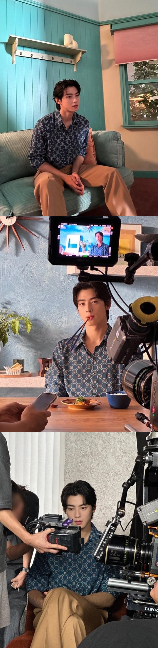 On the 9th, Cha Eun-woo posted several photos on his instagram with an article called Homings.In the released photo, Cha Eun-woo completed his casual look by matching a colorful blue shirt with beige pants, especially his open mouth and chopsticks in his mouth, which reminded fans of his boyfriends meme.The netizens responded Thank you very much for the fact that you exist, You are so handsome, You are very cute, It looks delicious with steamed Cha Eun-woo effect and What is the bloodline?Meanwhile, Cha Eun-woo has confirmed his appearance in the new drama The Soul-Mate World, which will air in the first half of next year.The Soul-Mate World is an emotional healing thriller that takes place when a psychology professor and famous writer Eun Soo-hyun, who has lost his young son unfairly, disposes of the perpetrators who are out of the law.