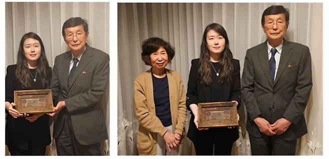 국립현대미술관배원정 학예연구사와 소장가 시오자와 슌이치 부부. 사진=국립현대미술관 제공. *재판매 및 DB 금지