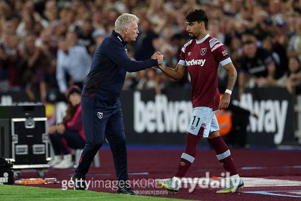 데이비드 모예스 감독과 루카스 파케타/게티이미지코리아