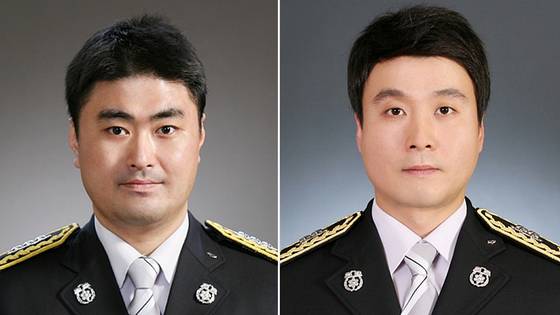제주 서부소방서 김태헌 소방위(왼쪽)와 이승준 소방교(오른쪽). 〈사진=제주소방안전본부 제공〉