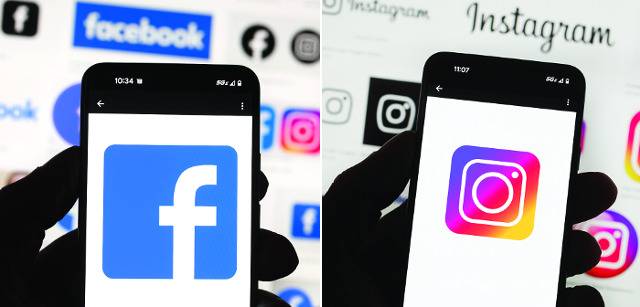 유럽연합(EU)이 지난 25일(현지시간) 초대형 온라인 플랫폼을 규제하는 디지털서비스법(DSA)을 발효하면서 빅테크들이 촉각을 곤두세우고 있다. DSA는 불법 정보를 방치하면 매출의 6%를 과징금으로 부과하는 강력한 처벌조항을 갖고 있다. 사진은 DSA 시행 대상에 포함된 메타에서 운영하는 페이스북과 인스타그램의 로고를 스마트폰에 띄운 모습. AP연합뉴스