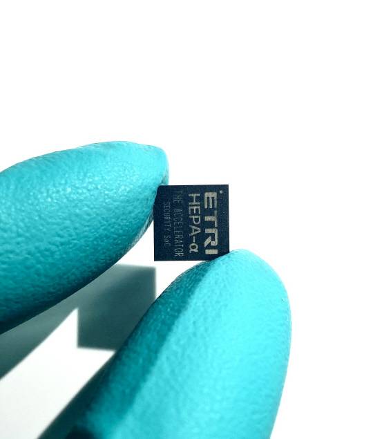 ETRI가 개발한 완전동형암호 연산 가속기 칩
ETRI 제공